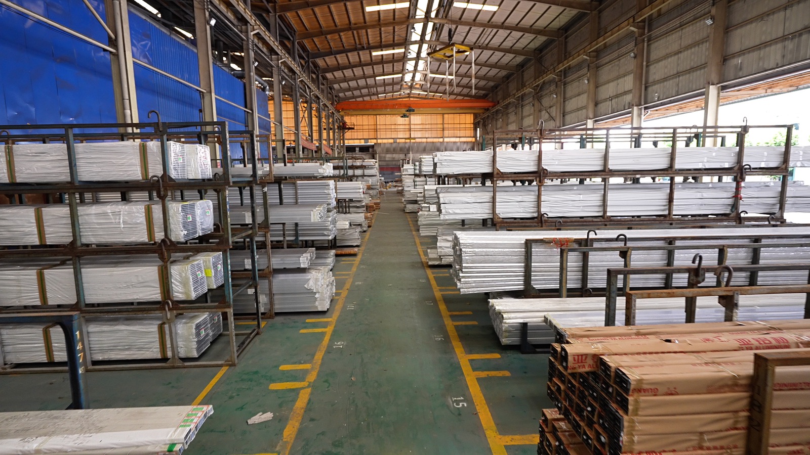 Aluminum profile quality control and warehouse inspection